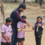 Udaykriti Foundation's Volutneers conducting session through sports and activities.